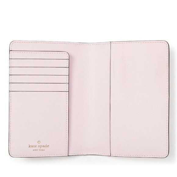 New Kate Spade Colada Pineapple Print Passport Holder Pink Multi - Picture 2 of 3
